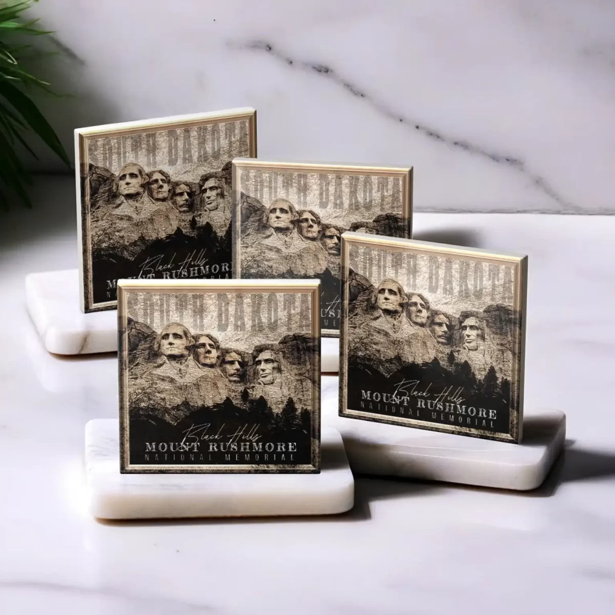 Mount Rushmore | Square Tile Coasters - Image 4