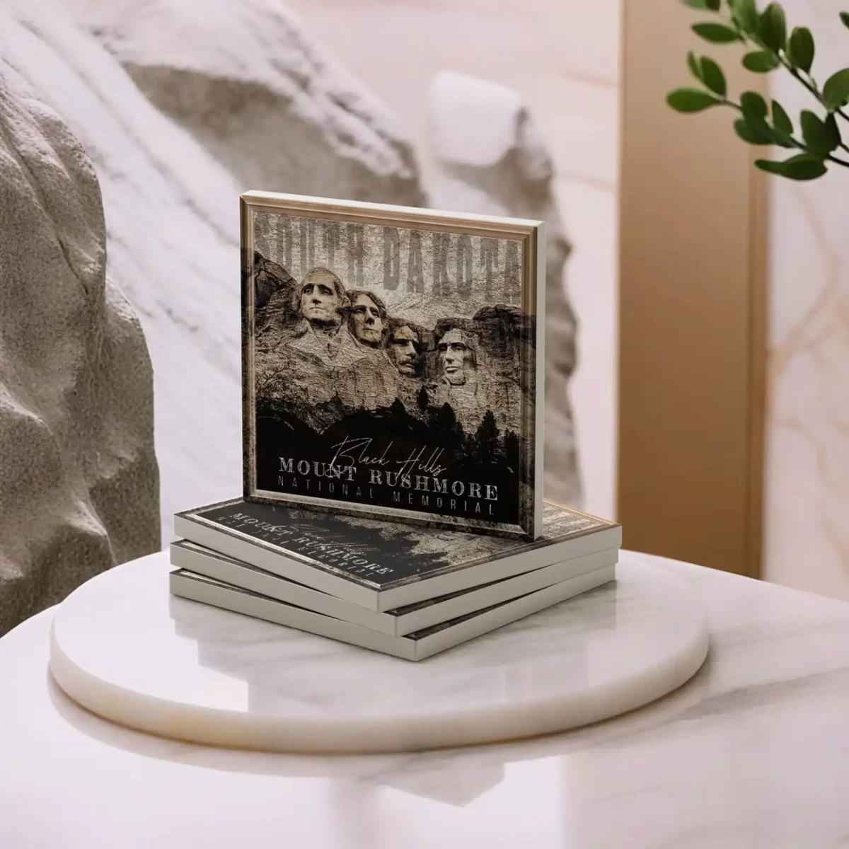 Mount Rushmore | Square Tile Coasters - Image 2