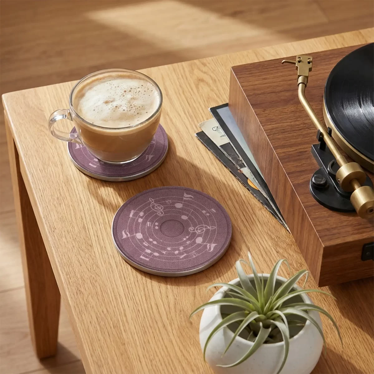 Music Notes | Round Tile Coasters - Image 2