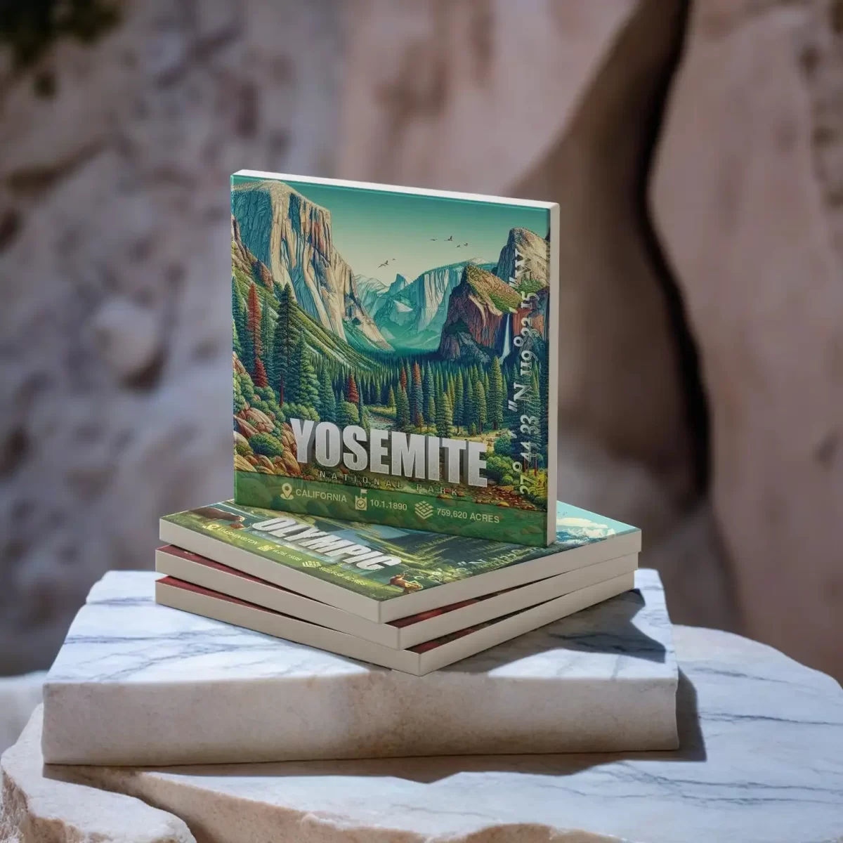 National Parks Series v.1 | Square Tile Coasters - Image 2