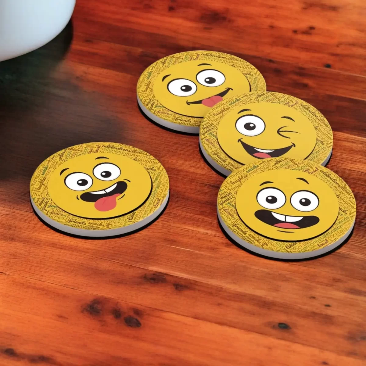 Smileys | Round Tile Coasters - Image 4