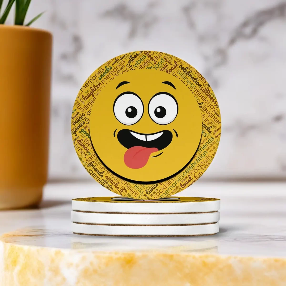 Smileys | Round Tile Coasters - Image 2