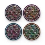 Spiral Spectrum | Round Tile Coasters