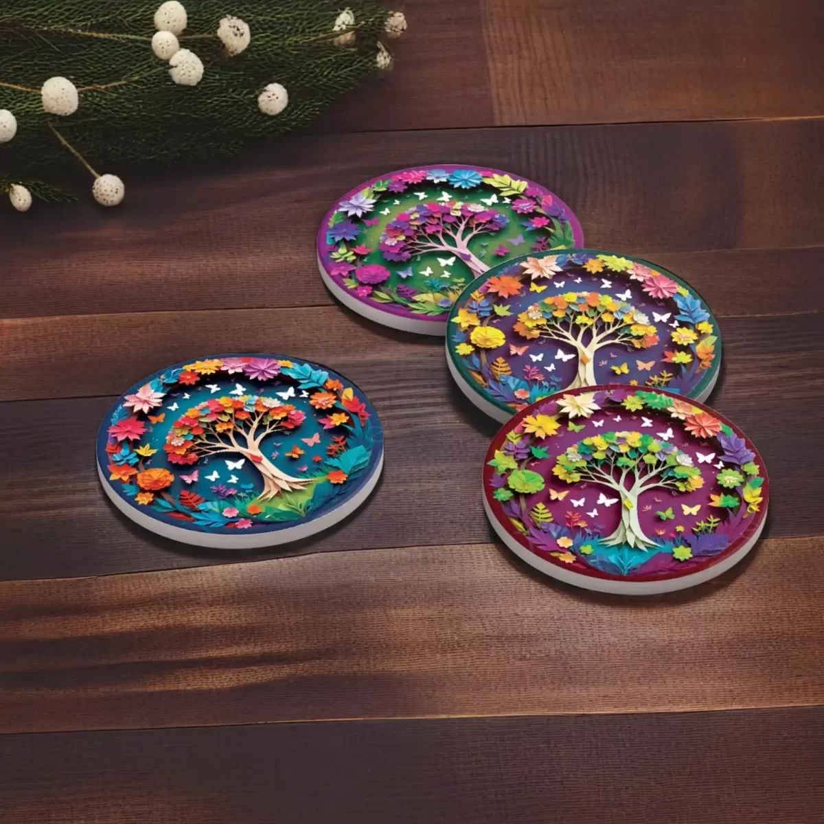 Tree of Life | Round Tile Coasters - Image 4