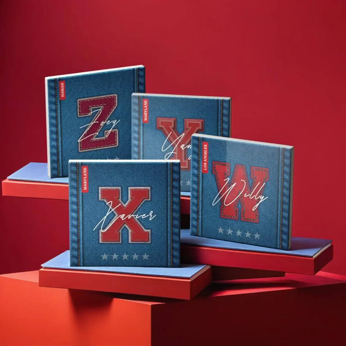 Varsity College Letters v.1 | Square Tile Coasters - Image 2