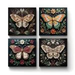 Beautiful Butterflies v.1 | Square Tile Coasters