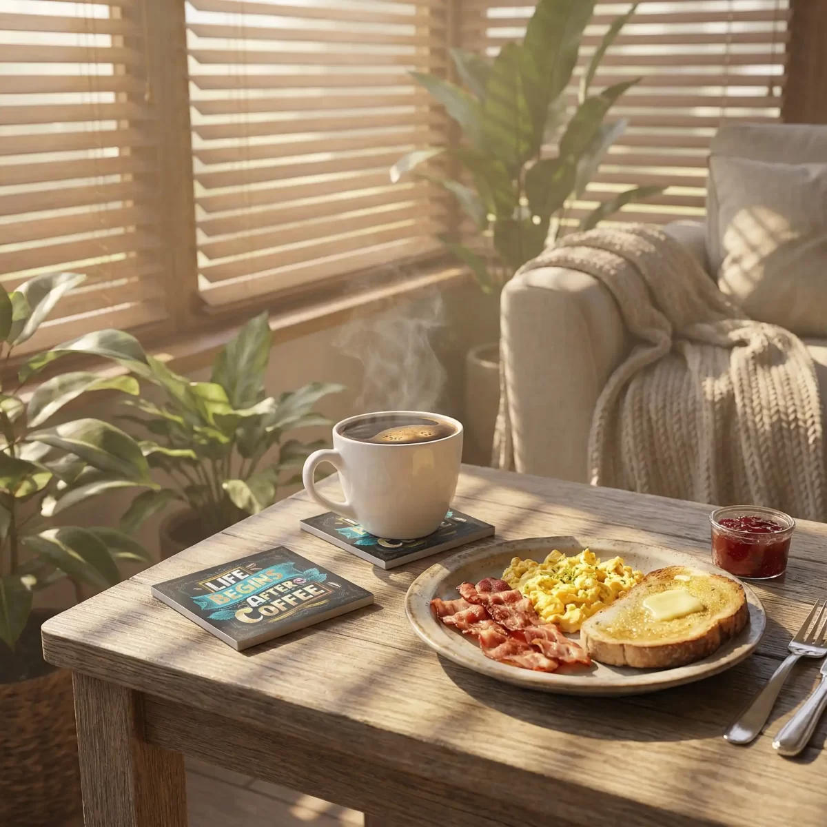 Coffee Set | Square Tile Coasters - Image 2