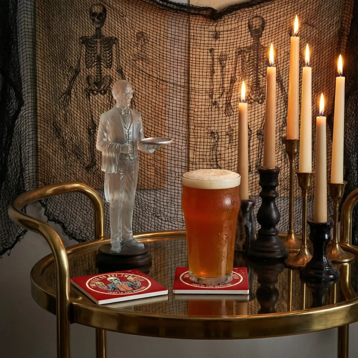 Halloween Beer Sayings | Square Tile Coasters - Image 2