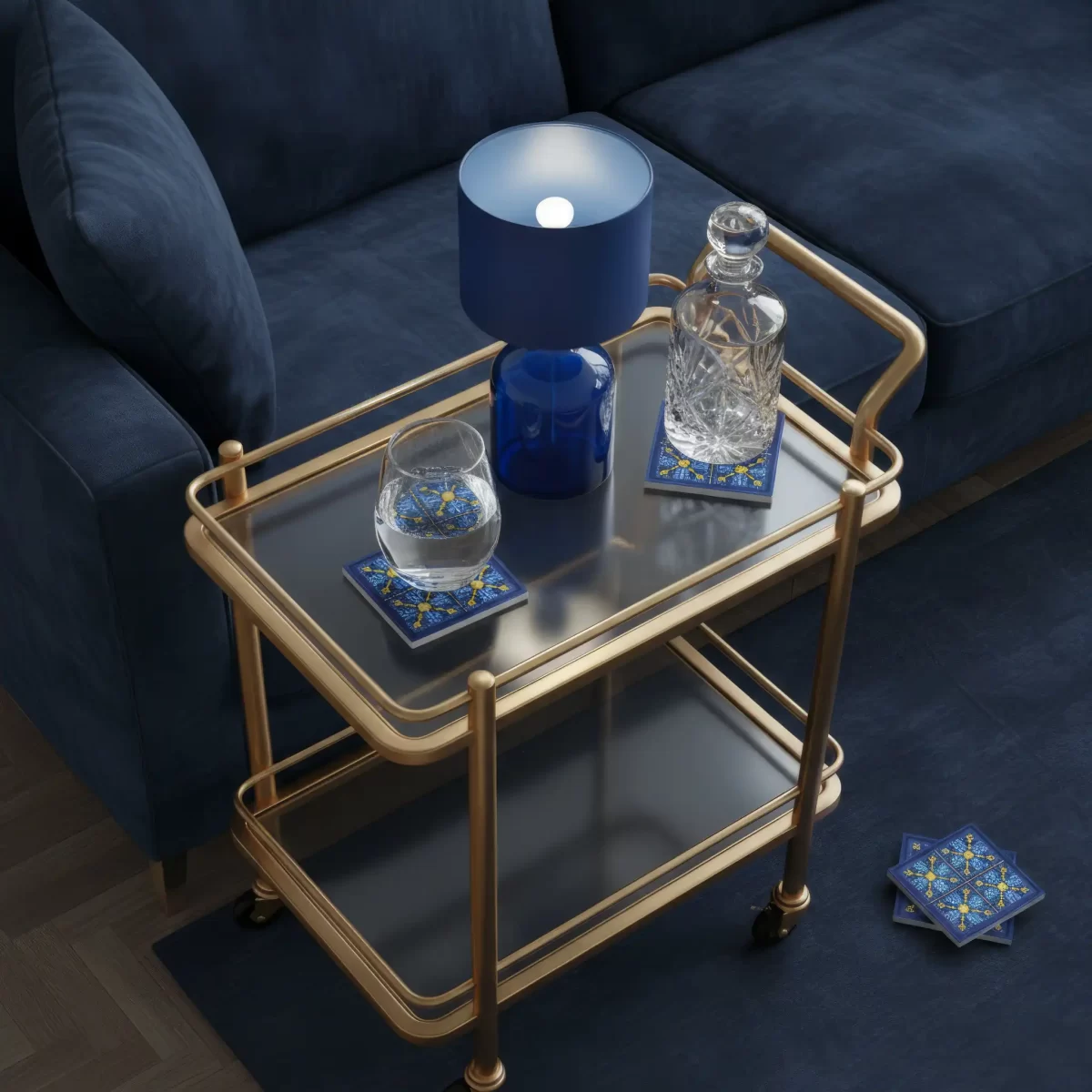 Harmonic Squares | Square Tile Coasters - Image 4