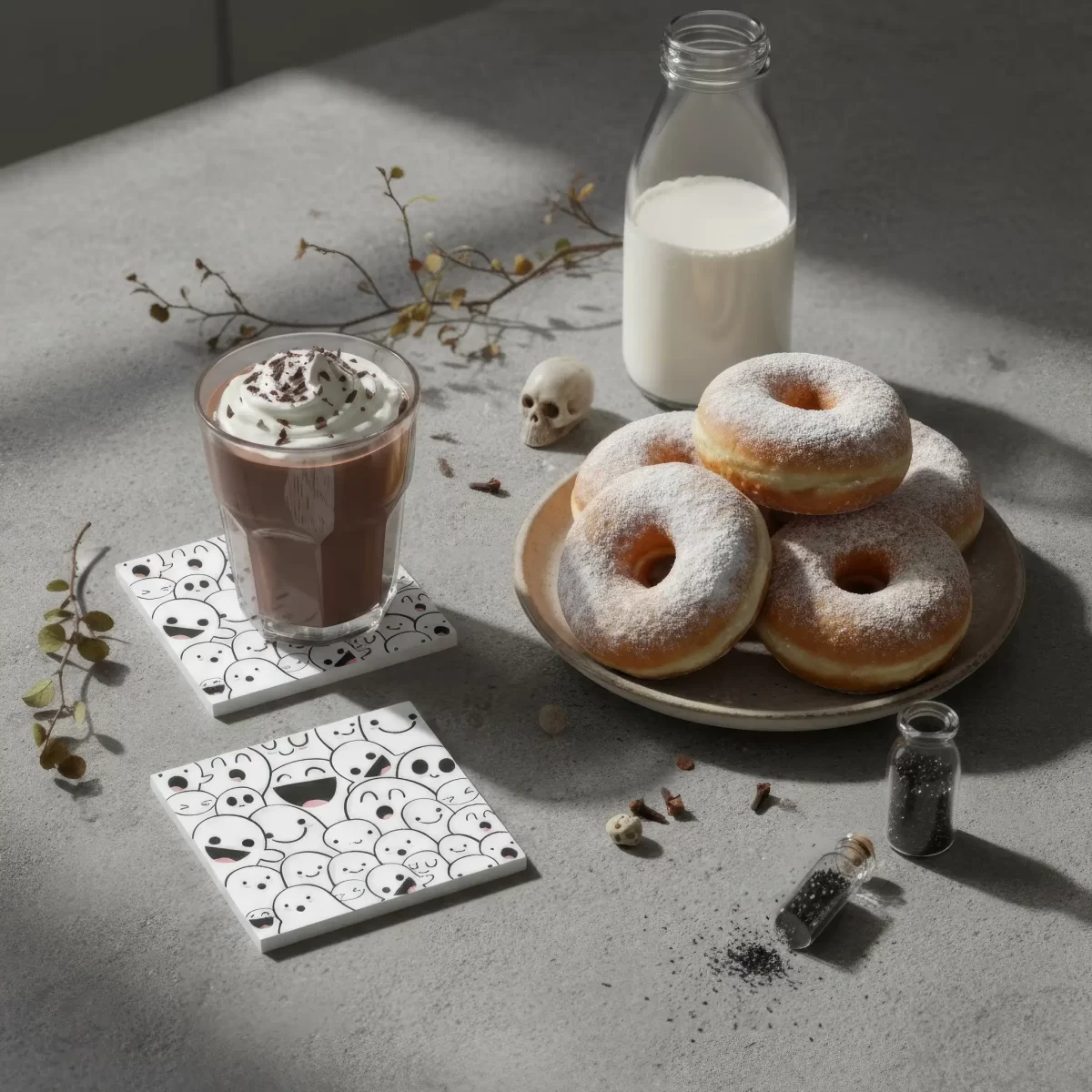 Little Ghosts | Square Tile Coasters - Image 4