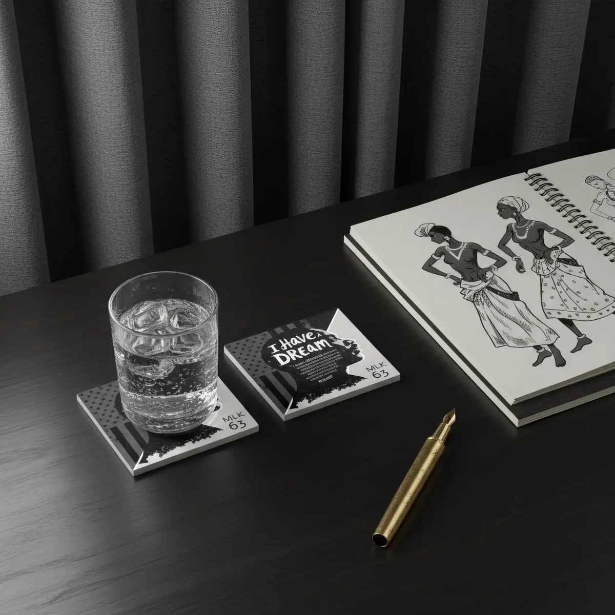 MLK - I Have A Dream | Square Tile Coasters - Image 4