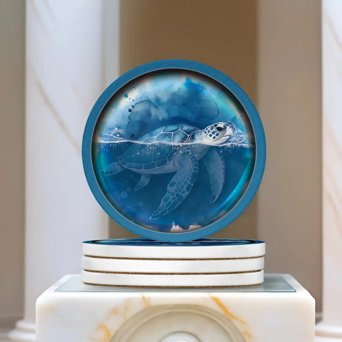 Sea Creatures | Round Tile Coasters - Image 2