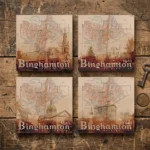 Binghamton Southern Tier v.1 | Square Tile Coasters