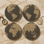 The Globe | Round Tile Coasters
